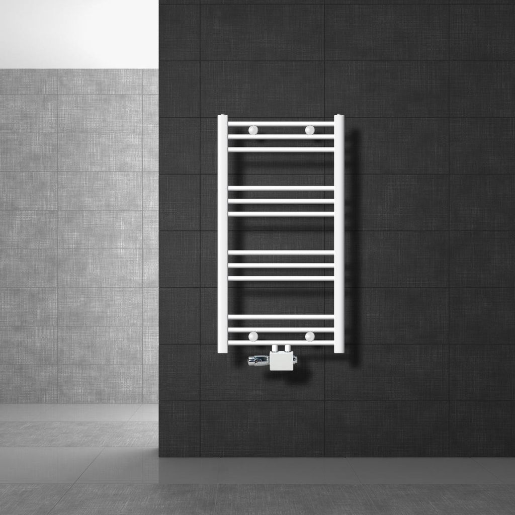 LuxeBath Badheizkörper Mittelanschluss 500 x 800 mm Weiß Produktbild 
