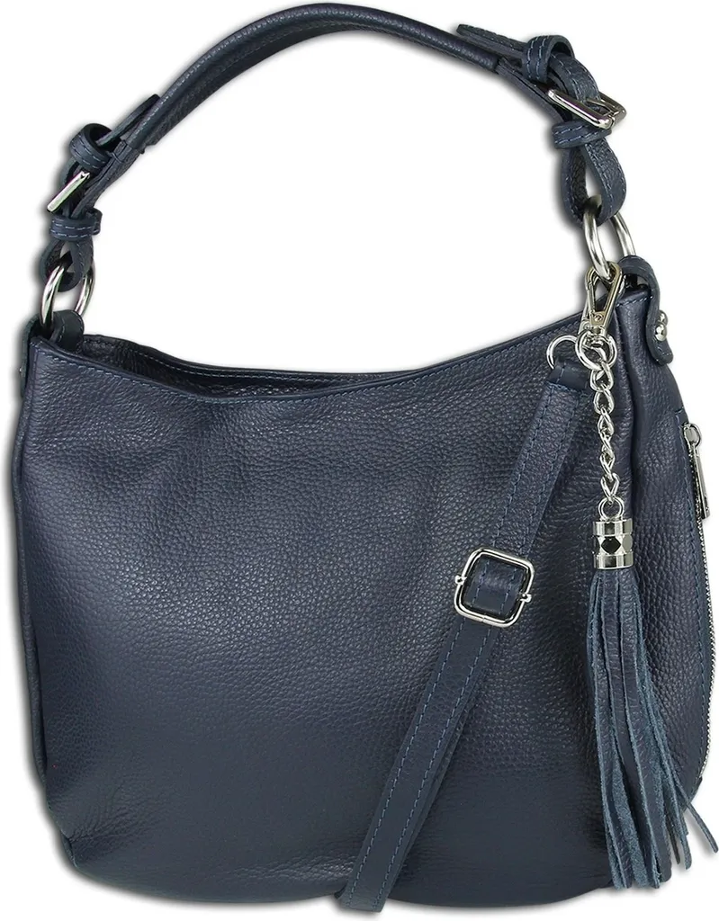 Grand sac à main cabas bleu Toscanto en cuir souple modèle OTT134SB