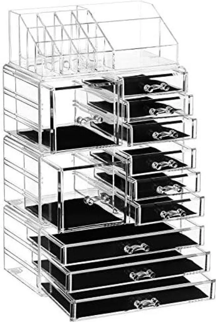 Organisateur de maquillage grande capacité avec 6 tiroirs de rangement