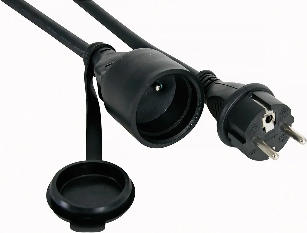 Prolunga Perel 10m H05RR-F 3G1.5 IP44 Gomma Nera 3680W Offerta Online