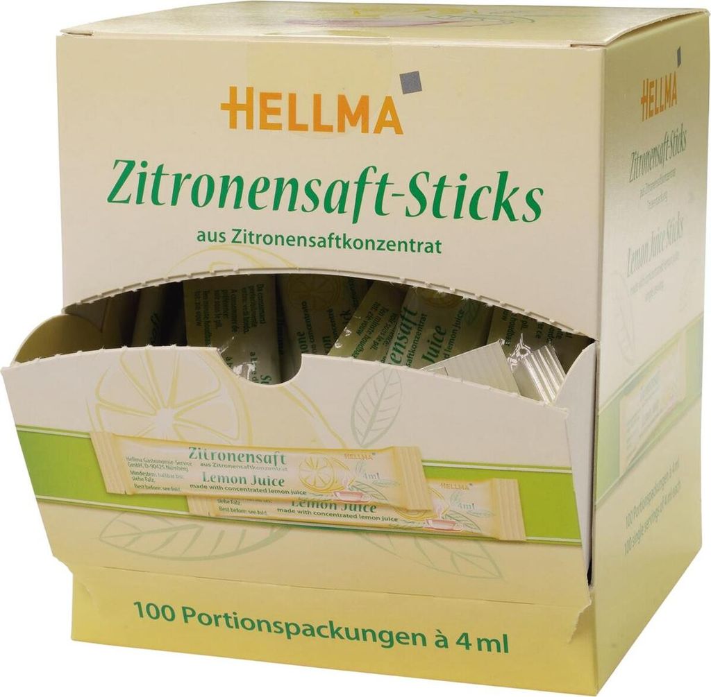 HELLMA Zitronensaft 100 x 4,0 ml Produktbild 