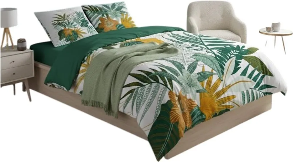 Parure de lit Floride pour chambre d'amis ambiance vacances d'été