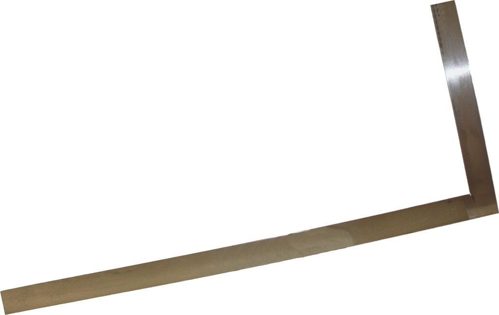 Zimmermannswinkel 700 mm, blank, mit Anreißlöcher