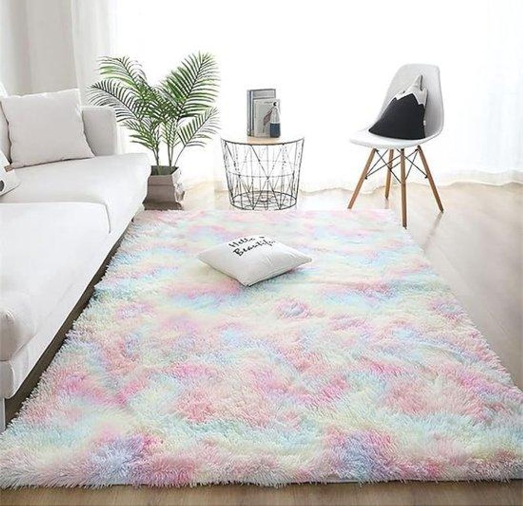 Famanu Teppich Waschbar, Antirutsch, Niedrigflor für Wohnzimmer, Schlafzimmer, Küche, Büro 120 x 160 cm