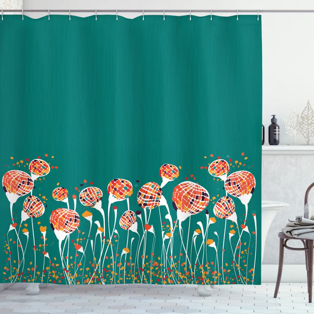 Tenda Doccia ABAKUHAUS Turchese 175x220: Antimuffa e Design Moderno