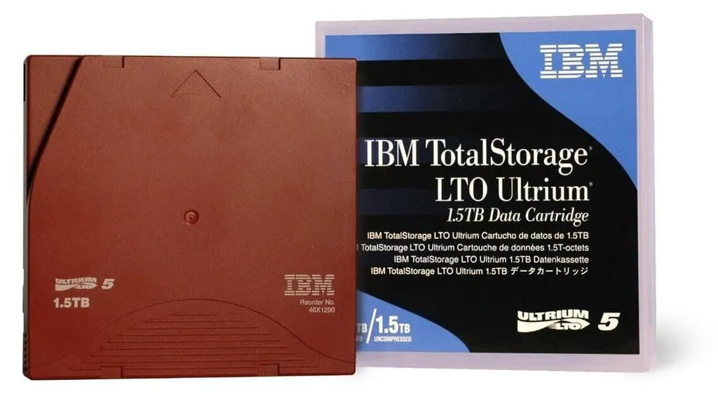Bande de données vierge IBM 46X1290 LTO 5 cartouche sauvegarde 1,5 To