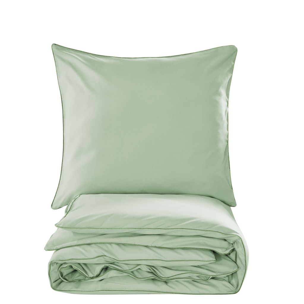 Baumwollbettwäsche Basic 160X200 Pistazie Produktbild 