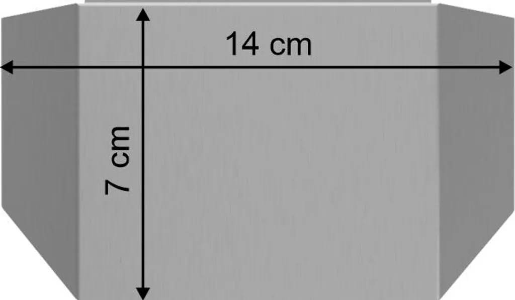 Cache d'interrupteur inox 14x7 cm | Plaque de finition double - 2