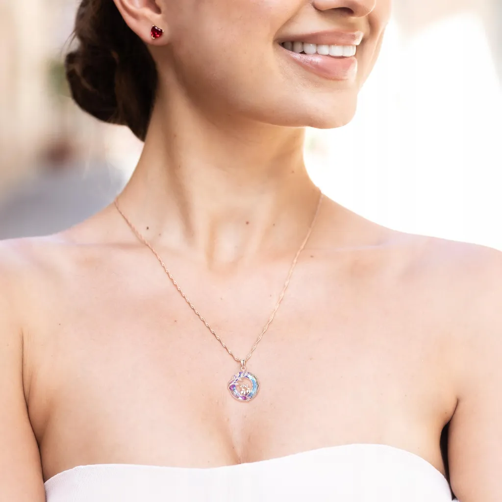 Collana Gatto E Farfalla In Argento 925 Placcato Oro | Ciondolo Ipoallergenico Per Amanti Dei Gatti, Regalo Donne