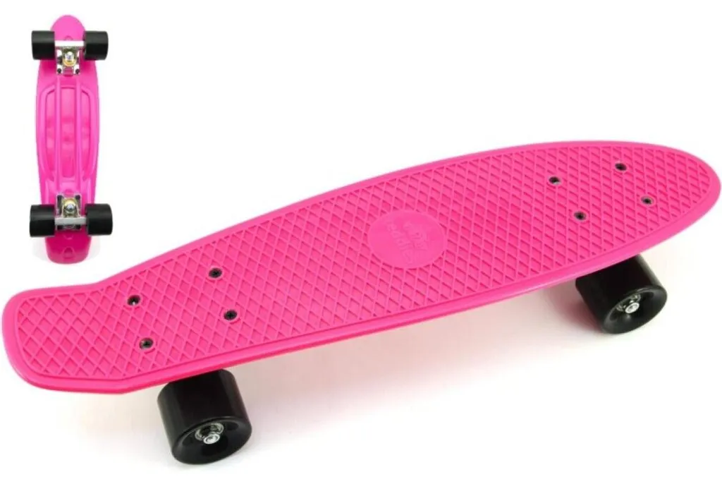 Pennyboard Rose 60cm Ultra Résistant 90kg - Roues Noires et Axes Aluluminium