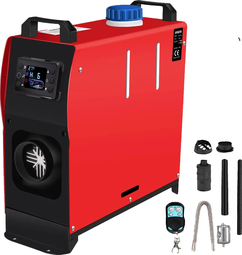 Chauffage efficace diesel 5kW tout en un avec écran LCD et télécommande