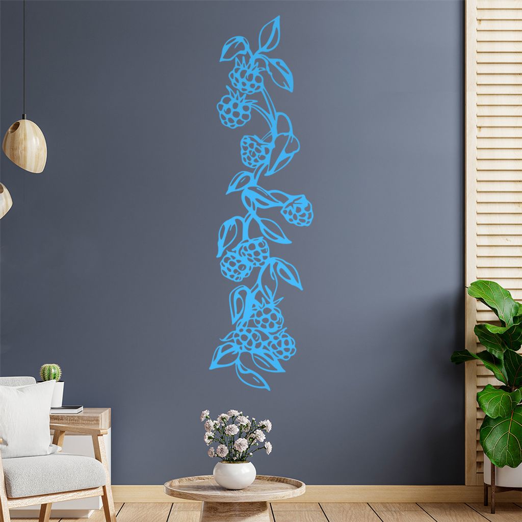 Blume - Ranken Wandtattoo in 6 Größen - Wandaufkleber Wall Sticker - Dekoration, Küche, Wohnzimmer, Schlafzimmer, Badezimmer