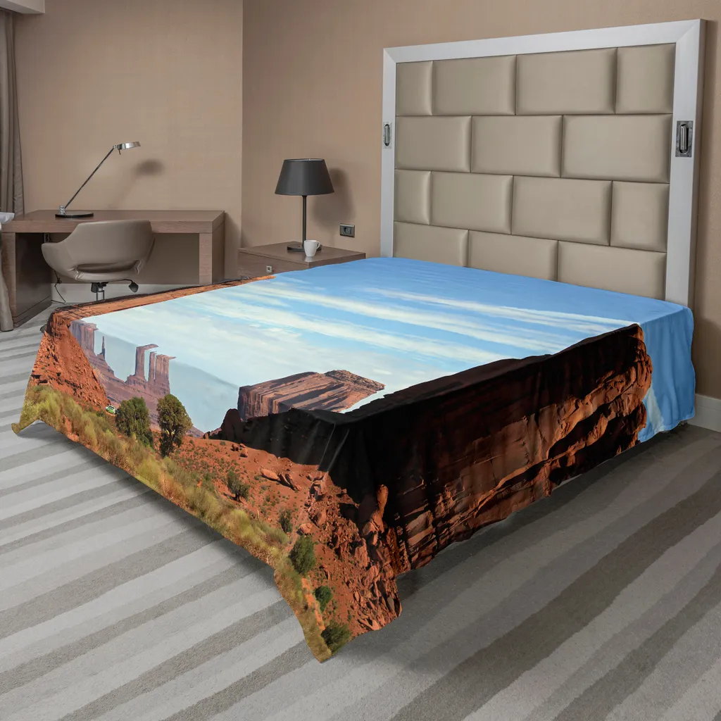 Lenzuolo Decorativo ABAKUHAUS Monument Valley 275x260 cm Marrone