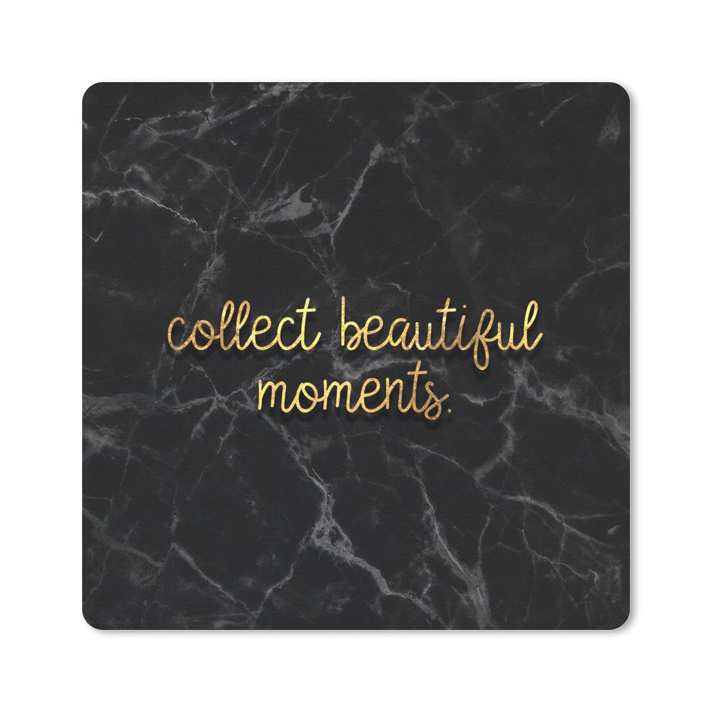 MuchoWow Mauspad Mousepad Zitate - Sprichwörter - Gold - Marmor 30x30 cm - Mousepads - Maus Mat - Pad - Mausunterlage - Gaming