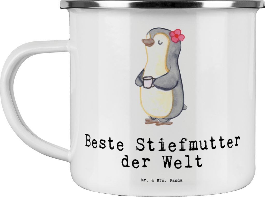 Mr. & Mrs. Panda Emaille Tasse Pinguin Beste Stiefmutter Produktbild 