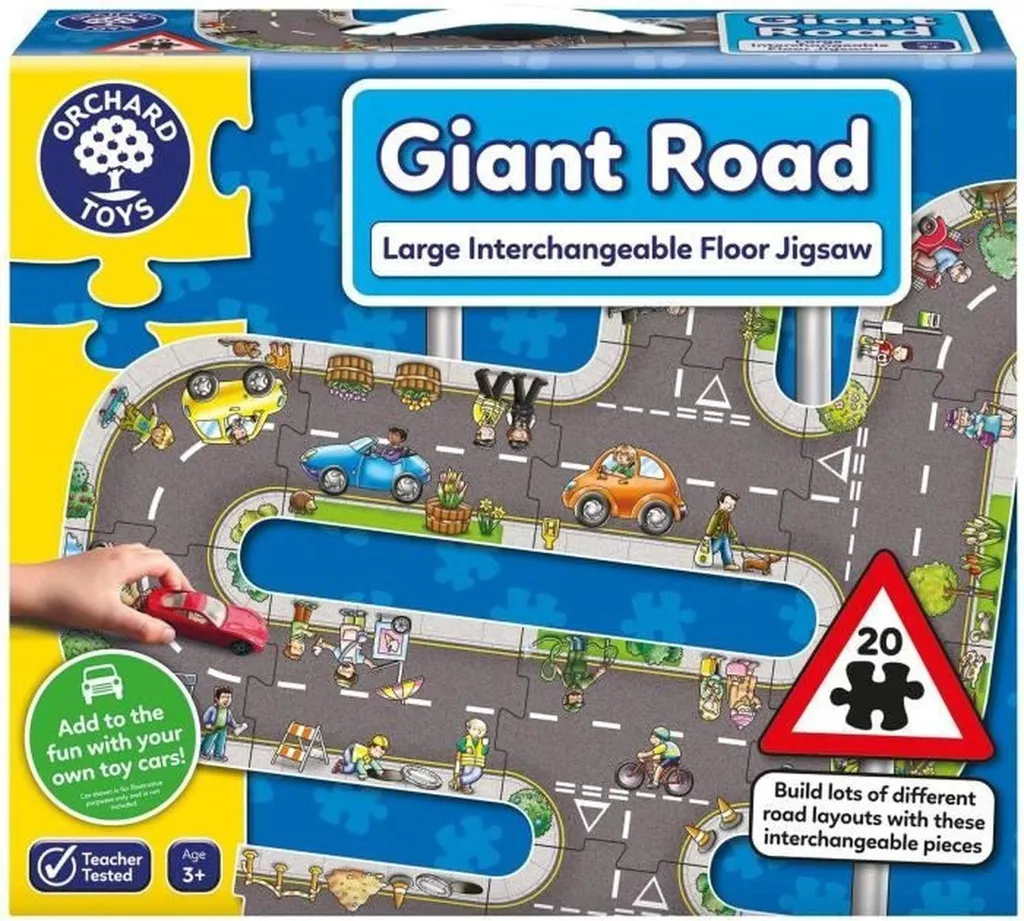 Puzzle Verger Route Géante 20 Grandes Pièces Robustes Thème Camion