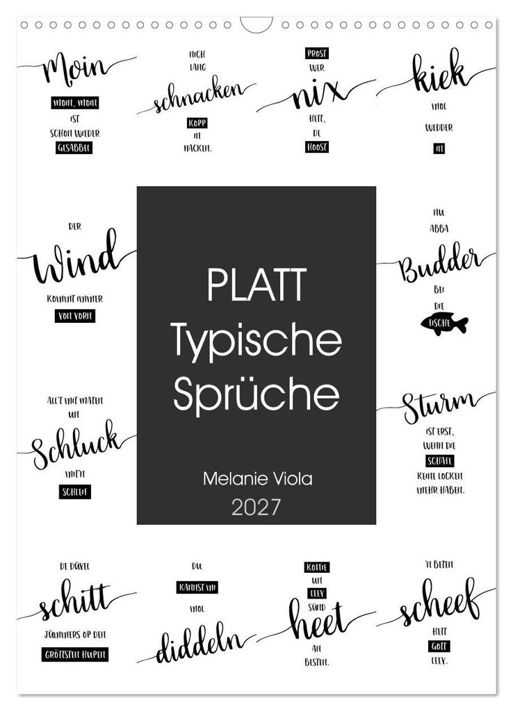 PLATT Typische Sprüche (Wandkalender 2027 DIN A3 hoch), CALVENDO Monatskalender