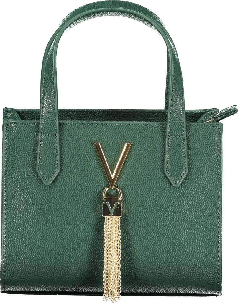 Sac à main vert élégant avec bandoulière réglable et détails chic