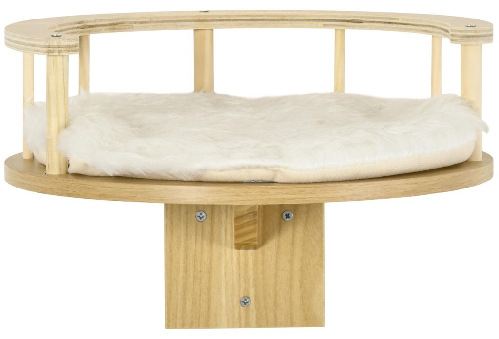 Pawhut Wandplank voor katten - 34 x 10,5 cm - Eikenhout + Productafbeelding 