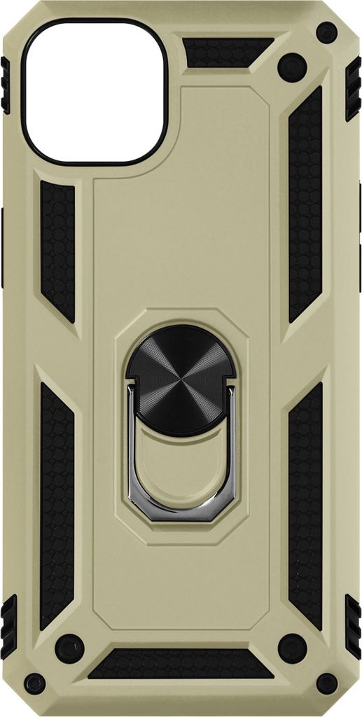 Hybrid Handyhülle mit Ring Halterung für Apple iPhone 15 – Gold