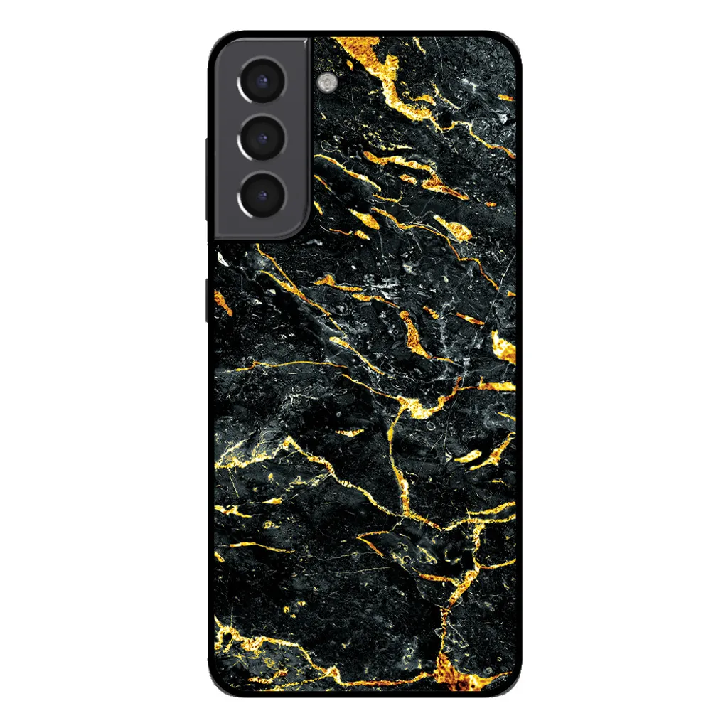 Cover Marmo S22 Samsung Oro Nero - Custodia TPU Sottile Smartphonica