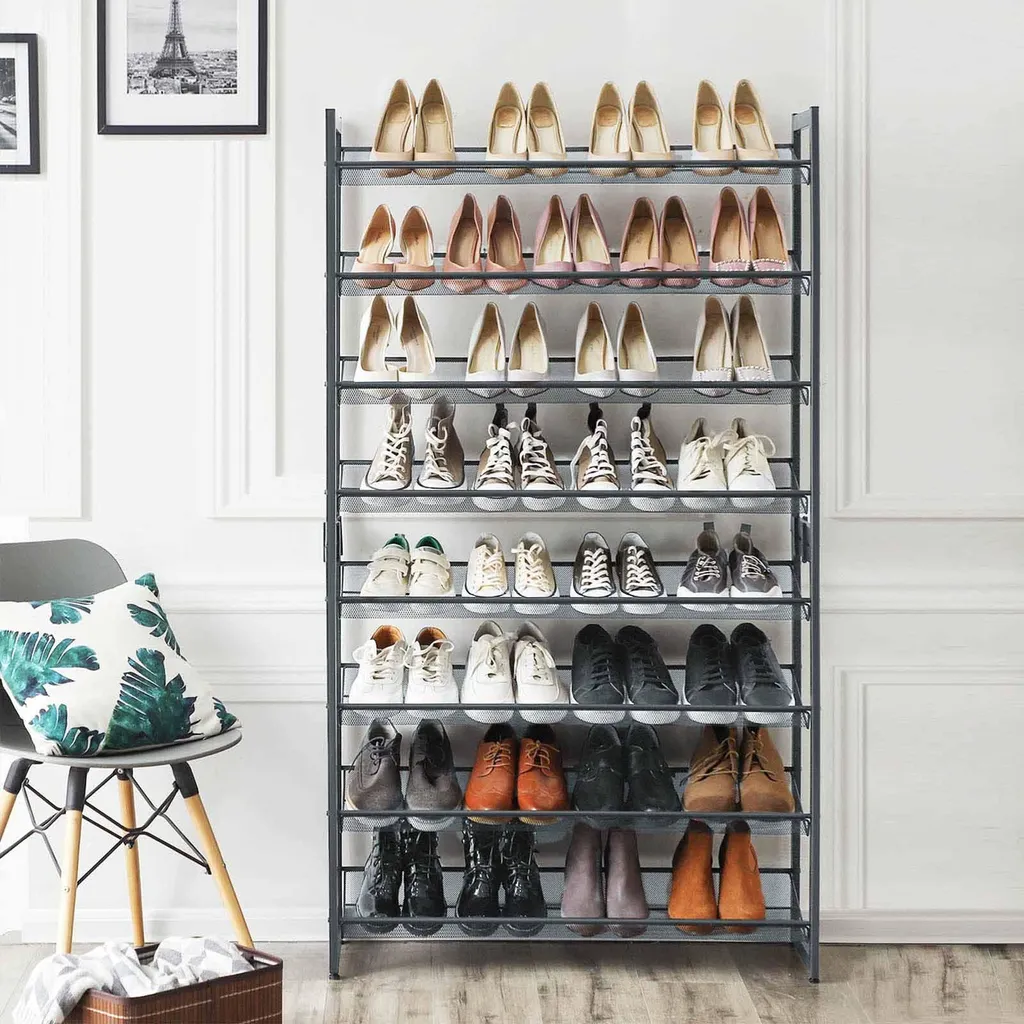 Fini le désordre : Rangement chaussures gris 2 pièces - Solution anti-vrac - 3