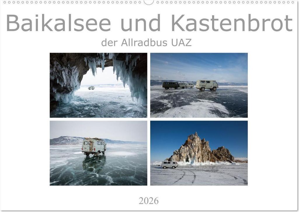 Baikalsee und Kastenbrot (Wandkalender 2026 DIN A2 quer), CALVENDO Monatskalender