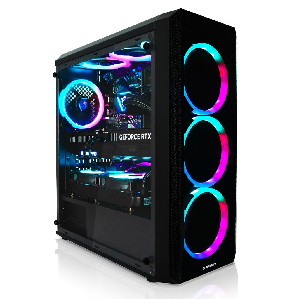 Greed MK2 Pro - High End Gaming PC - AMD Ryzen 7 5700X - Nvidia RTX 5070 12GB - 32GB RAM - Wasserkühlung - 1TB SSD - 4K - WLAN - Win11 Pro