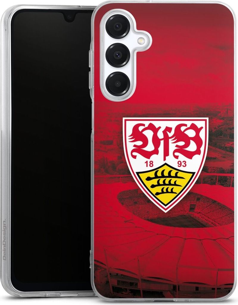 DeinDesign Handyhülle für Samsung Galaxy A16 4G Silikon Hülle Case Smartphone Schutzhülle Offizielles Lizenzprodukt Stadion VfB Stuttgart