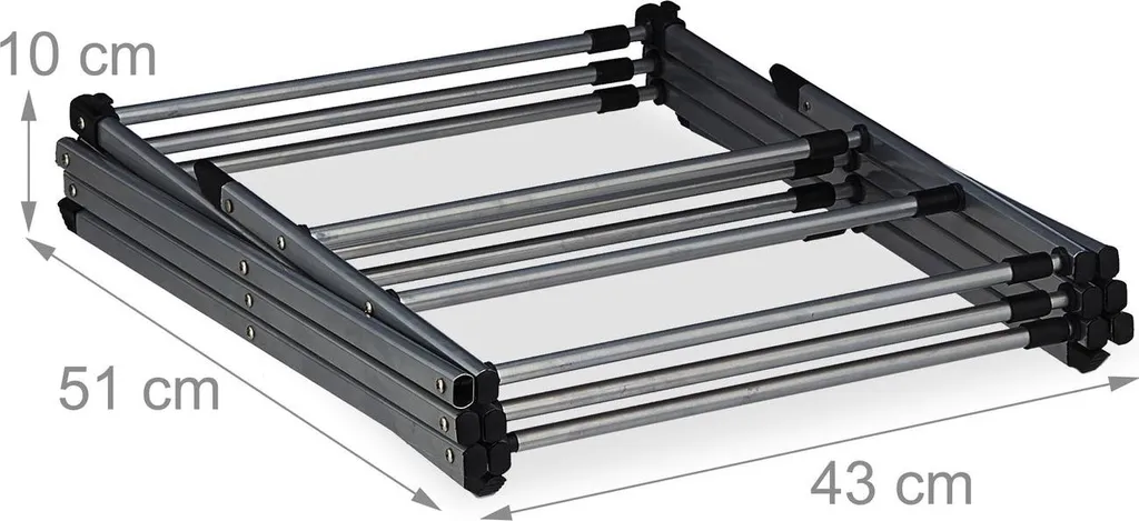 Cintre rétractable et pliable gain de place avec bras ajustables modulable - 5