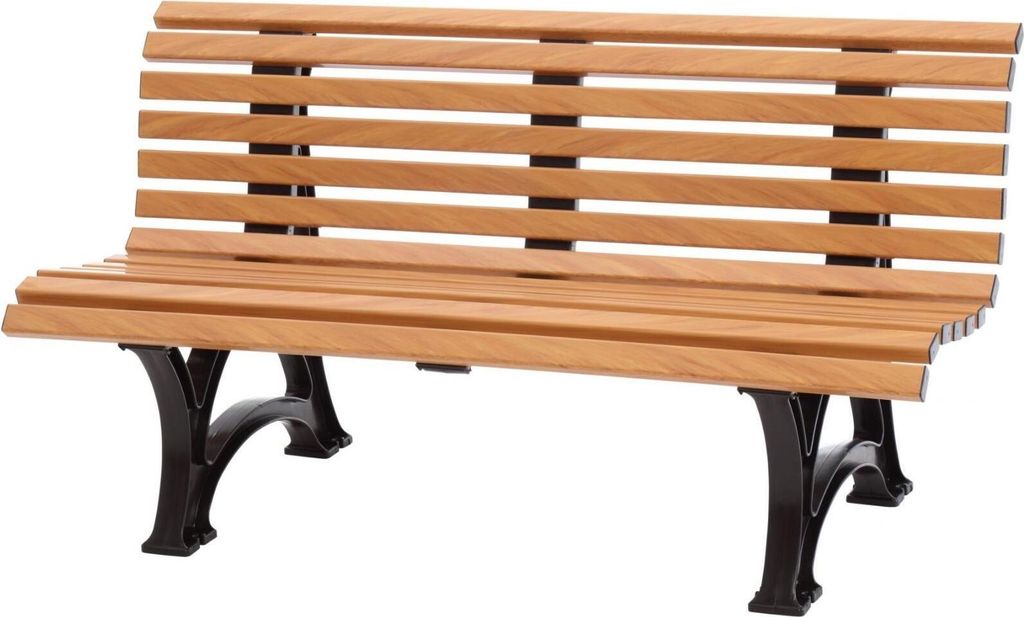Gartenbank Jamaika | 3-Sitzer | Holzoptik | HxBxT 80x150x64cm | Witterungs- & UV-beständiger Kunststoff | Parkbank Sitzbank Außenbereich Garten B...