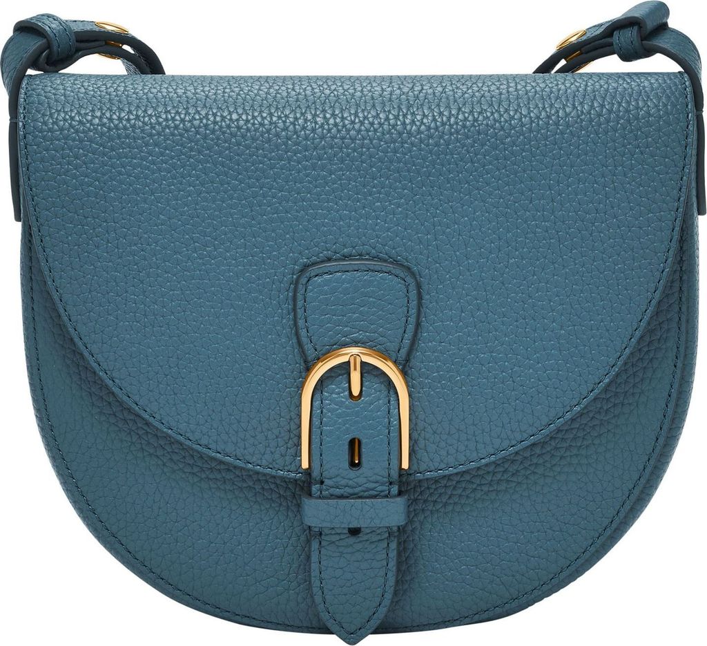 FOSSIL Schultertasche Everleigh Flap Shoulder Bag Drizzle blau