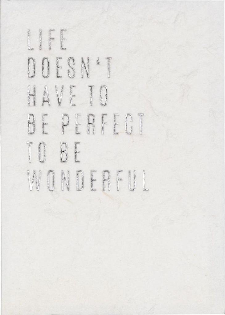 Naturpapierkarte "Life doesn ́t have to be perfect"