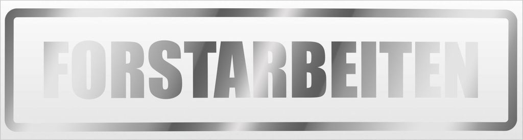 Kiwistar Forstarbeiten Magnetschild Schild magnetisch - 45cm Chrom - Magnetfolie für Auto PKW Kfz