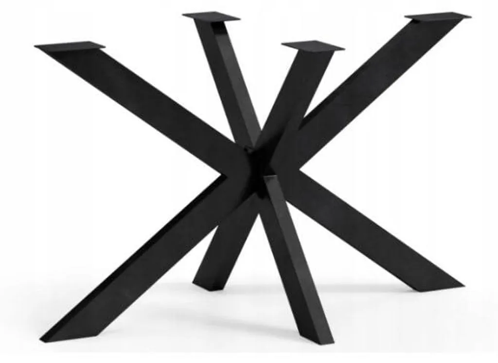 Pied de table Araignée en acier anthracite pour meuble style industriel