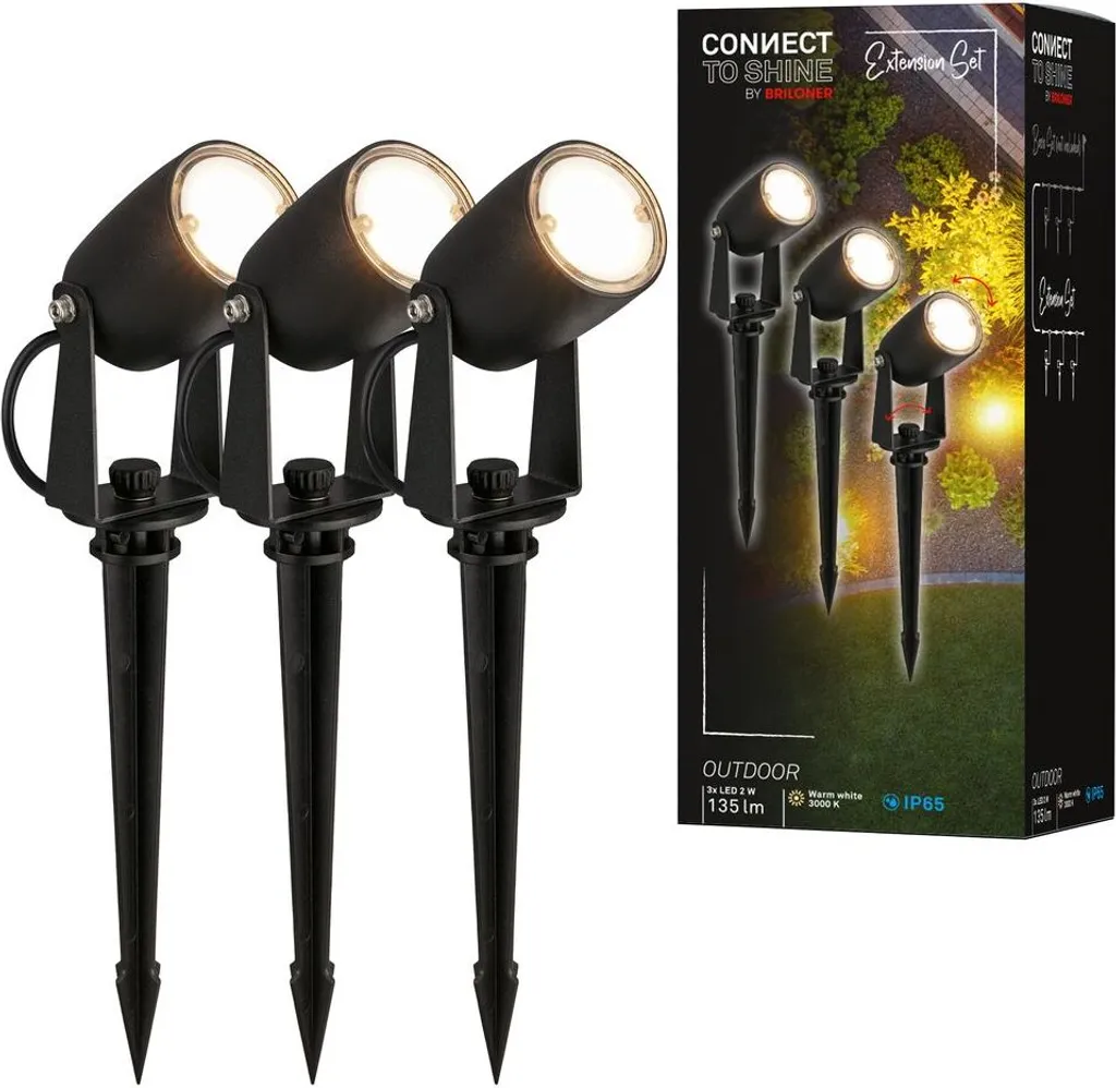 Sicurezza e Luce: Set 3 Faretti Iris CONNECT TO SHINE per Giardino