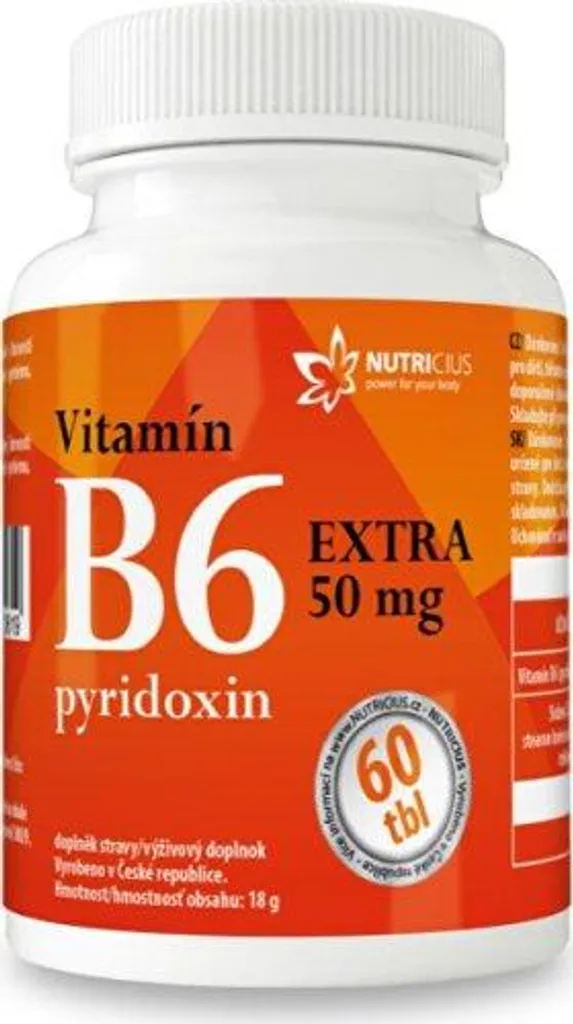 Vitamine B6 Pyridoxine Forte 50 mg - Formule Extra 60 Jours d'Énergie