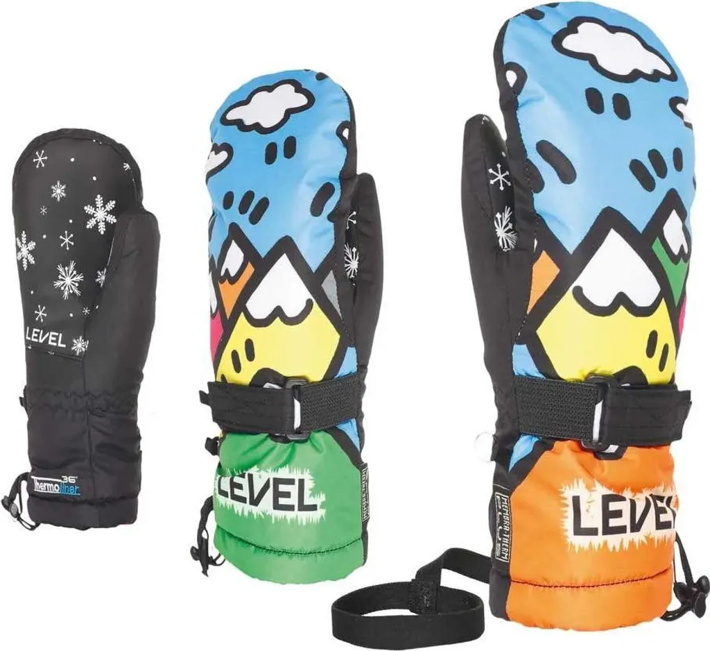 Level Junior Mittens 11-12 Anni - Muffole Sci Bambino Multicolore