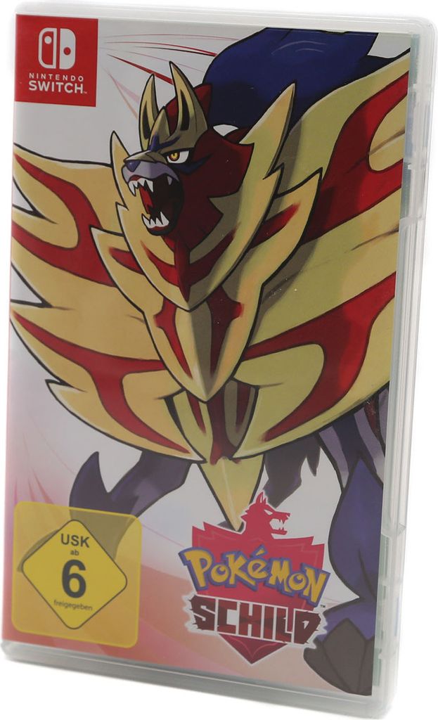 A Nintendo Switch game case for Pokemon Shield.