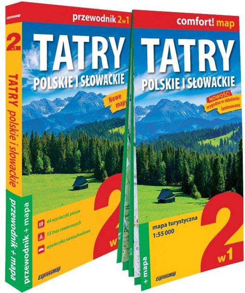 Polnische und Slowakische Tatra 2in1 Führer + Karte