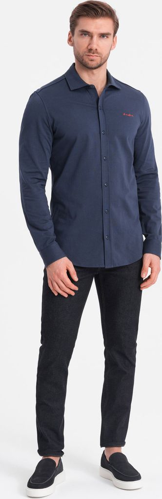 Ombre Clothing Langarmhemd für Männer Tatsuya gewohnheiten L