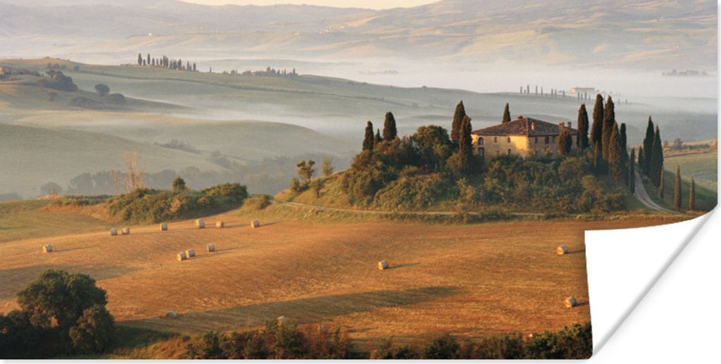 MuchoWow Poster Toskana - Landschaft - Italien 160x80 cm - Foto Poster