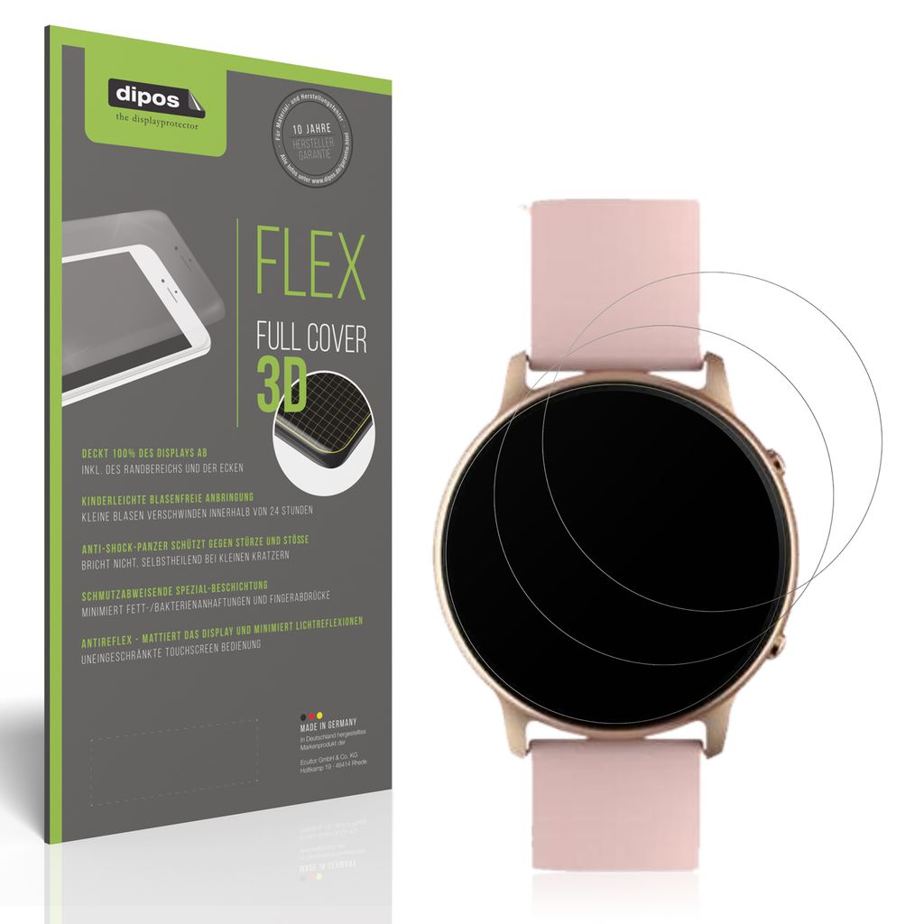 2x Full Cover Schutzfolie matt für Tuyoma Smartwatch LW36 Produktbild 