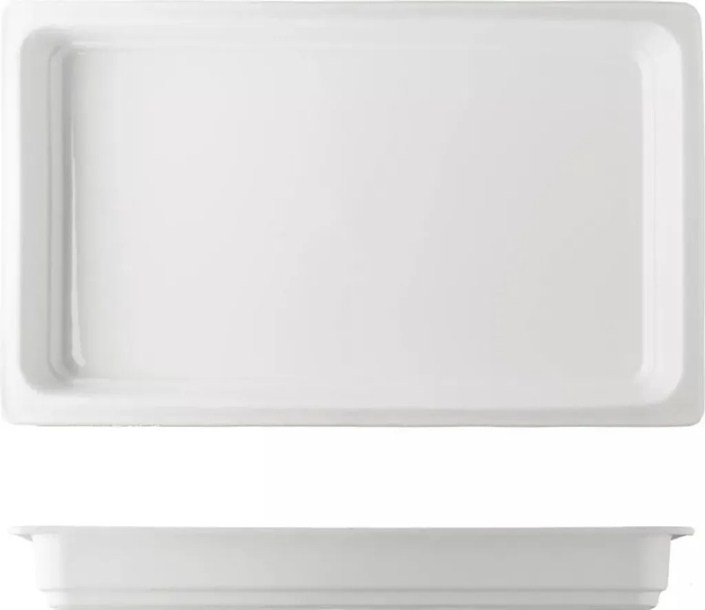 G. BENEDIKT Boîte GN 1/1 - 65 mm Blanche en Porcelaine Hôtelière Pro