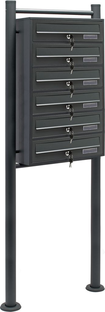 Wiltec Boîte aux lettres sur pieds Gris anthracite 513 x Image du produit 
