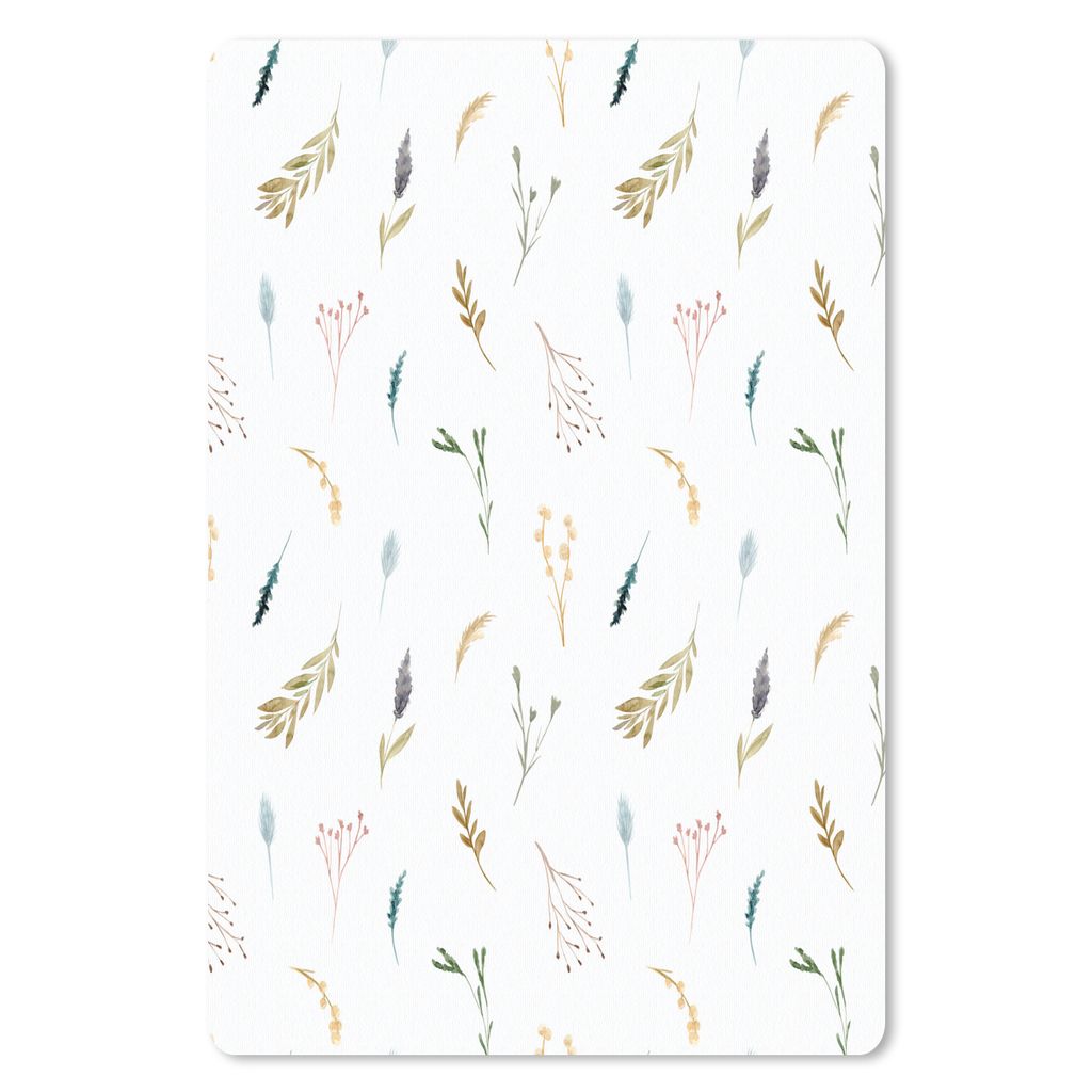 MuchoWow Mauspad Mousepad Blumen - Pastell - Collage 18x27 cm - Mousepads - Maus Mat - Pad - Mausunterlage