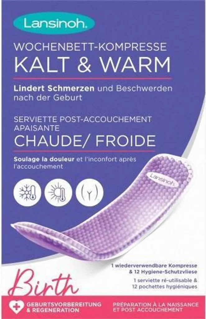 Compresse Apaisante Post-Accouchement Lansinoh - Soin Froid/Chaud 1 pc