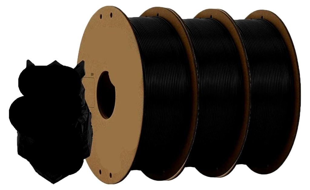 PLA-Filament 1,75 mm 3D-Drucker 5/10 Rollen Druckmaterial für FDM MIX (3 Rollen Schwarz)