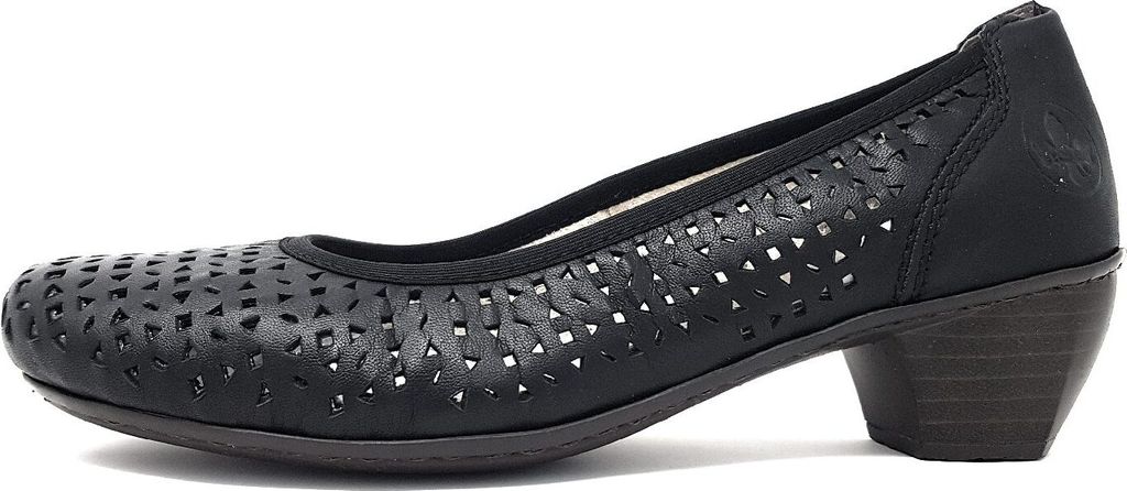 Rieker Pumps - Asphaltschwarz Glattleder Größe: 40 Normal Produktbild 22
