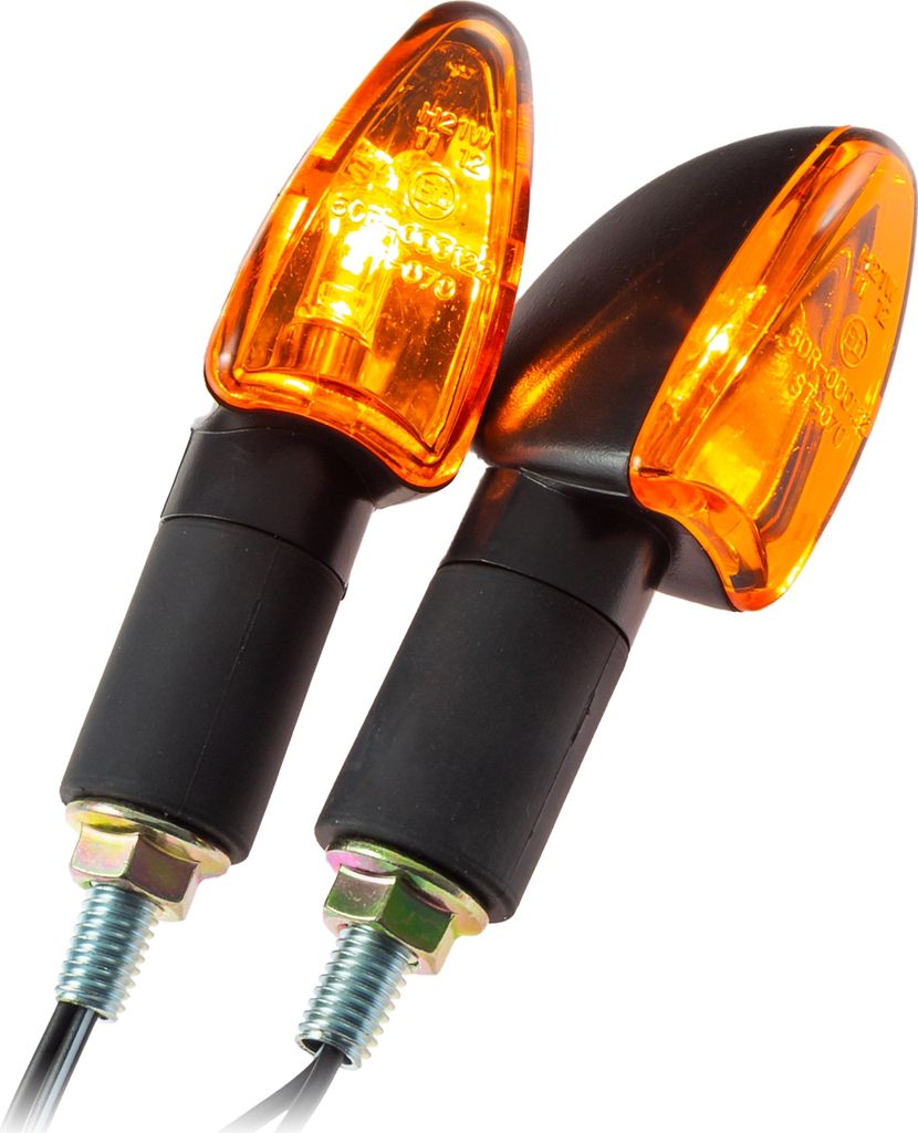Arrow Miniblinker gelbes Glas schwarz Produktbild 